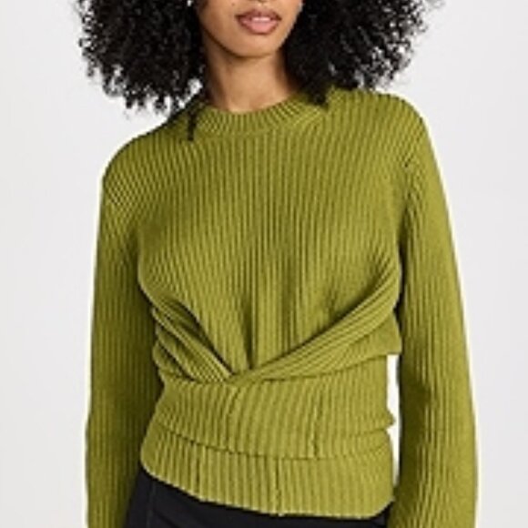 Proenza Schouler White Label ribbed-knit wrap jumper - Leaf - Picture 1 of 3